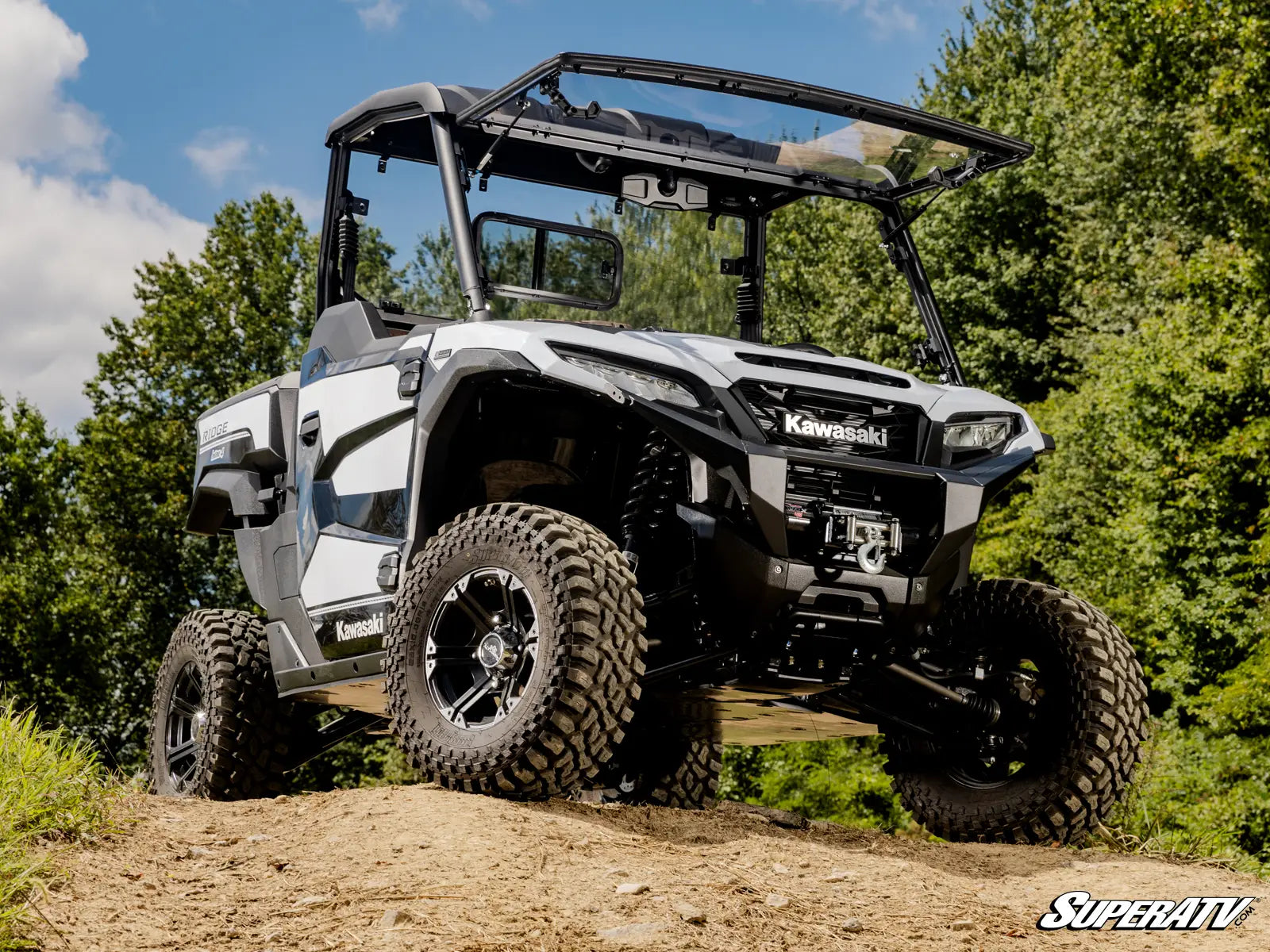 Kawasaki Ridge Scratch-Resistant Flip Windshield by SuperATV