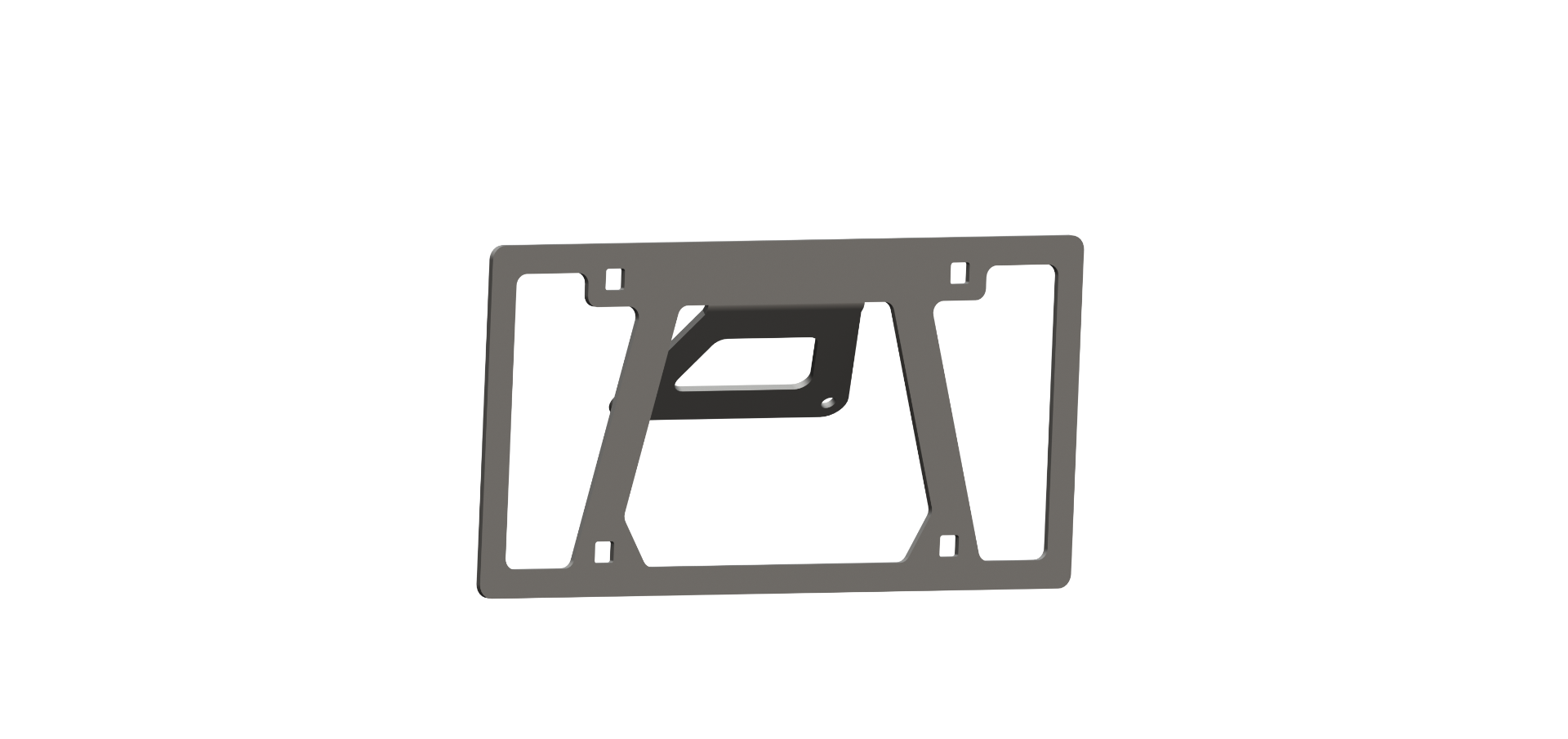 Common Front Bumper License Plate Mount - Texture Black