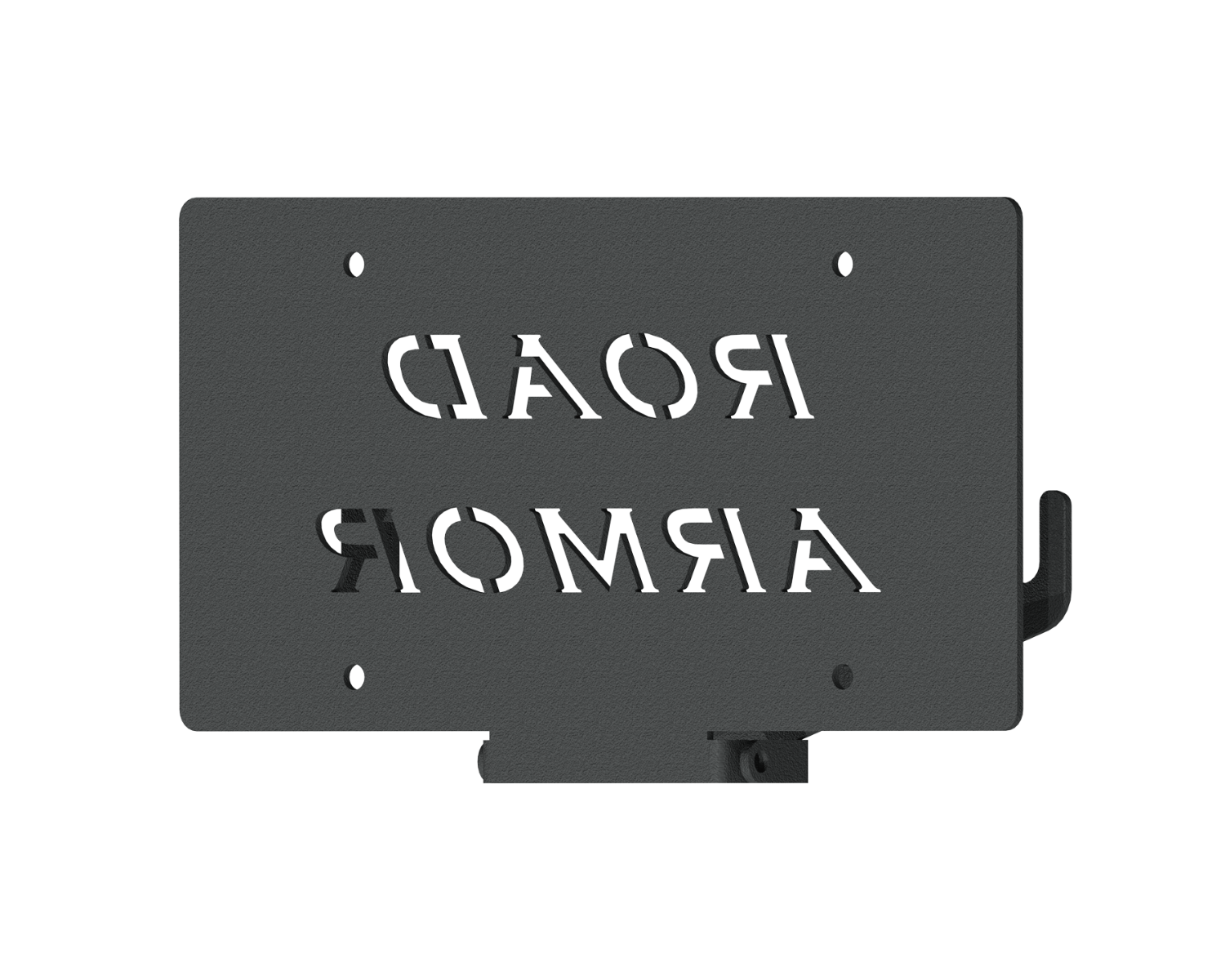 Common Bumper License Plate Mount | 1.5" Offset Fairlead - Texture Black