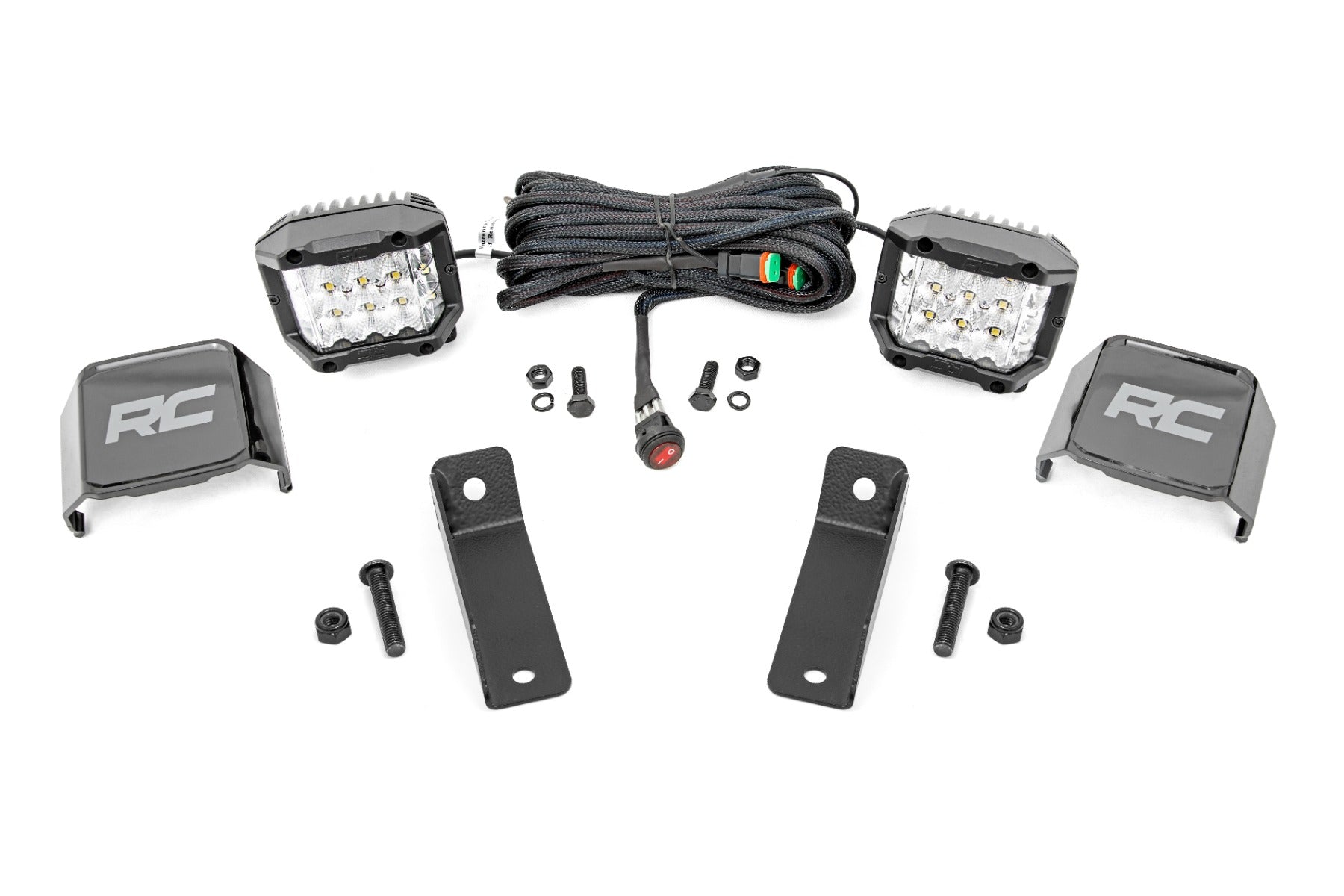 LED Light Kit | Rear Mount | 2" Chrome Pair | Wide Angle | Can-Am Maverick Sport