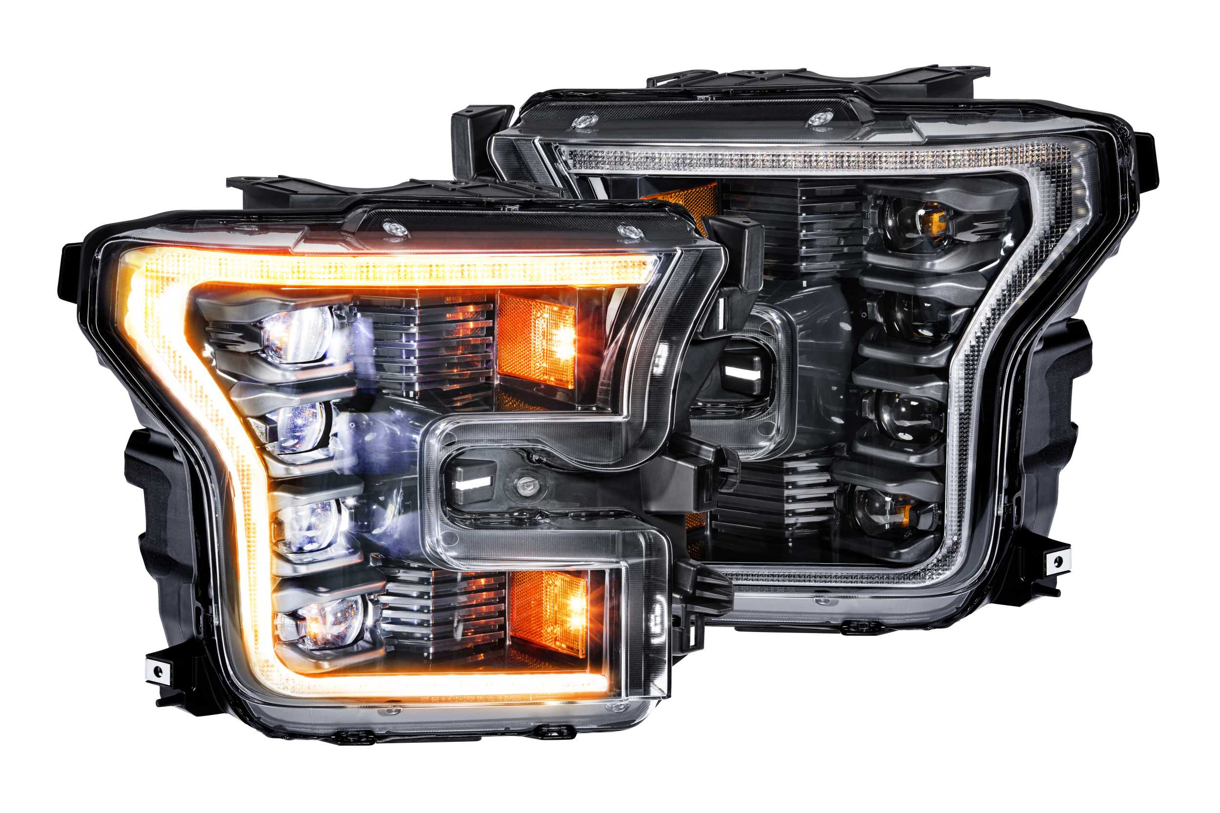 Morimoto XB LED Projector Headlights Amber DRL: Ford F150 2015-2017 / Raptor 2017-2020
