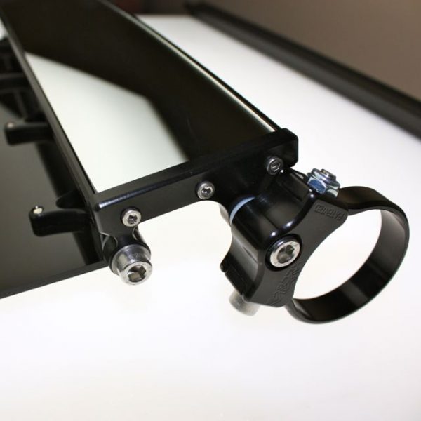 12″ Wide Panoramic Rearview Mirror with Folding Sun Visor – Tinted Shield by Axia Alloys