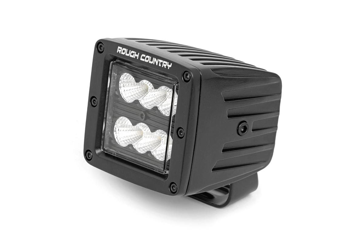 ROUGH COUNTRY 2-INCH SQUARE CREE LED LIGHTS - (PAIR | BLACK SERIES)