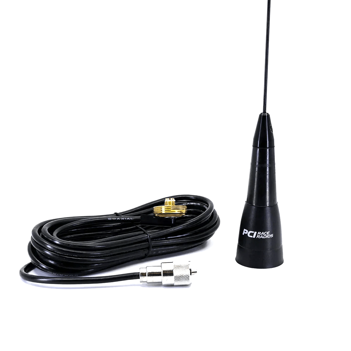 Can Am X3 Trax Communications Package featuring an antenna and cable for enhanced offroad communication.