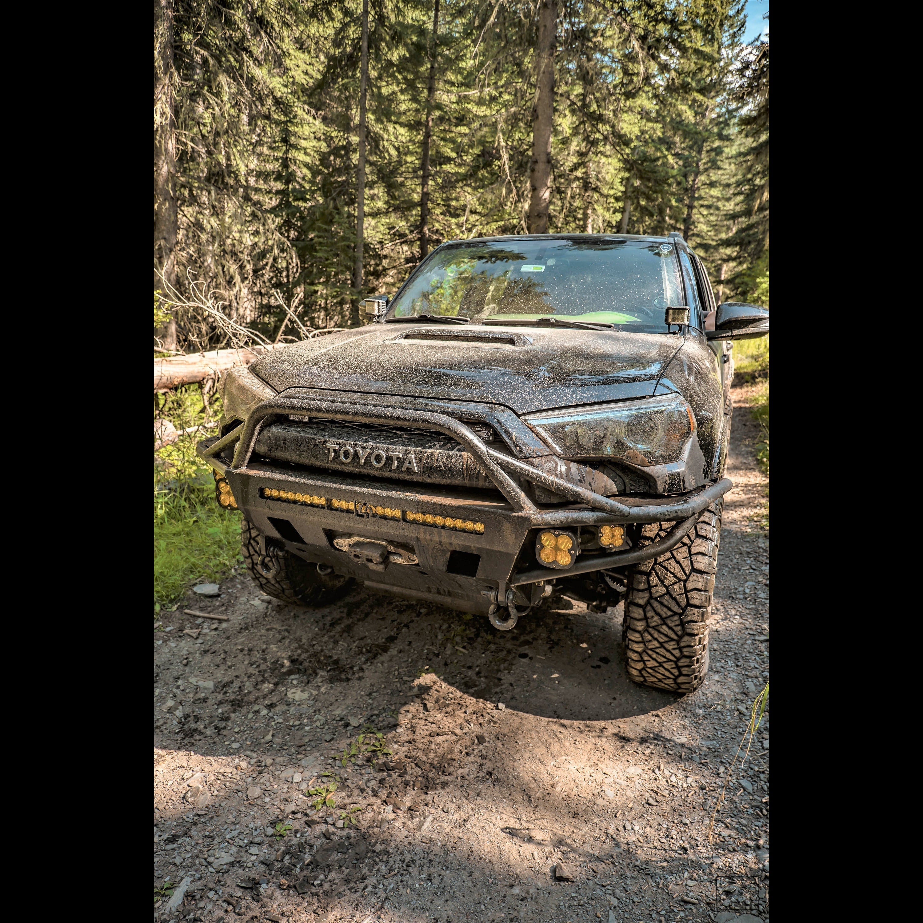 4Runner Hybrid Front Bumper for 5th Gen models 2014-2024, designed for offroad durability and style.