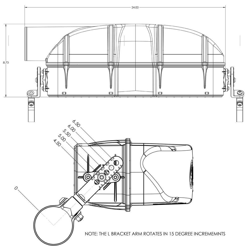 Particle Separator (Roll Bar Mounted) for 2022-2024 Polaris Turbo R, 2020-2025 RZR Pro XP, 2025 RZR Pro S