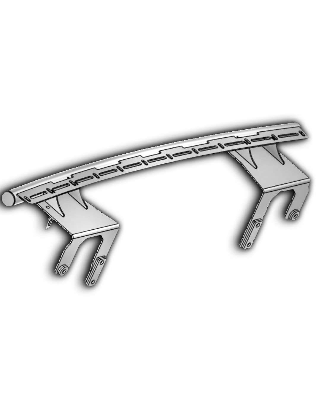 2024 Ranger Raptor front light mount kit for stock bumper, compatible with various light options for enhanced visibility.
