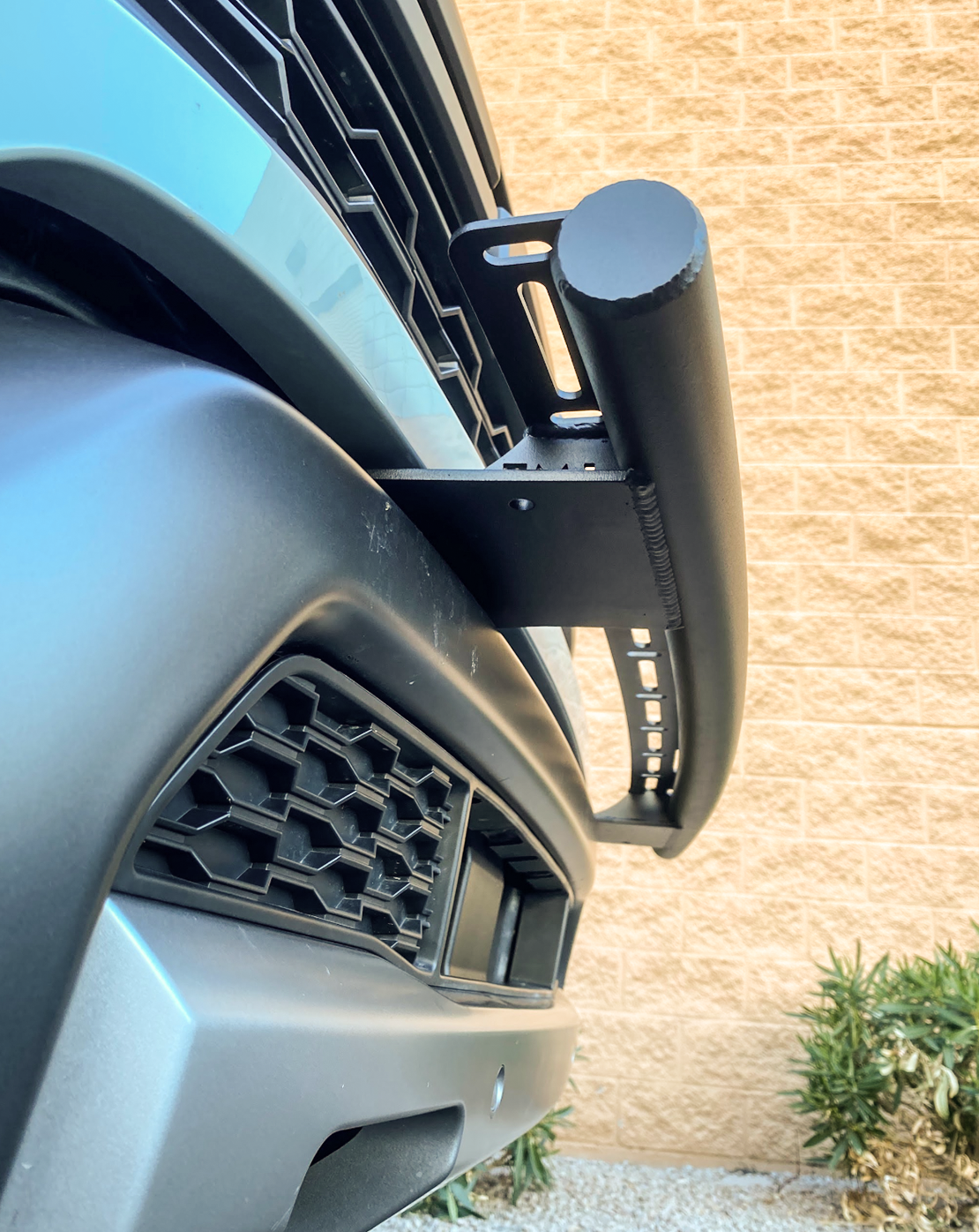2024 Ranger Raptor Front Light Mount Kit for stock bumper, designed to accommodate various light options.