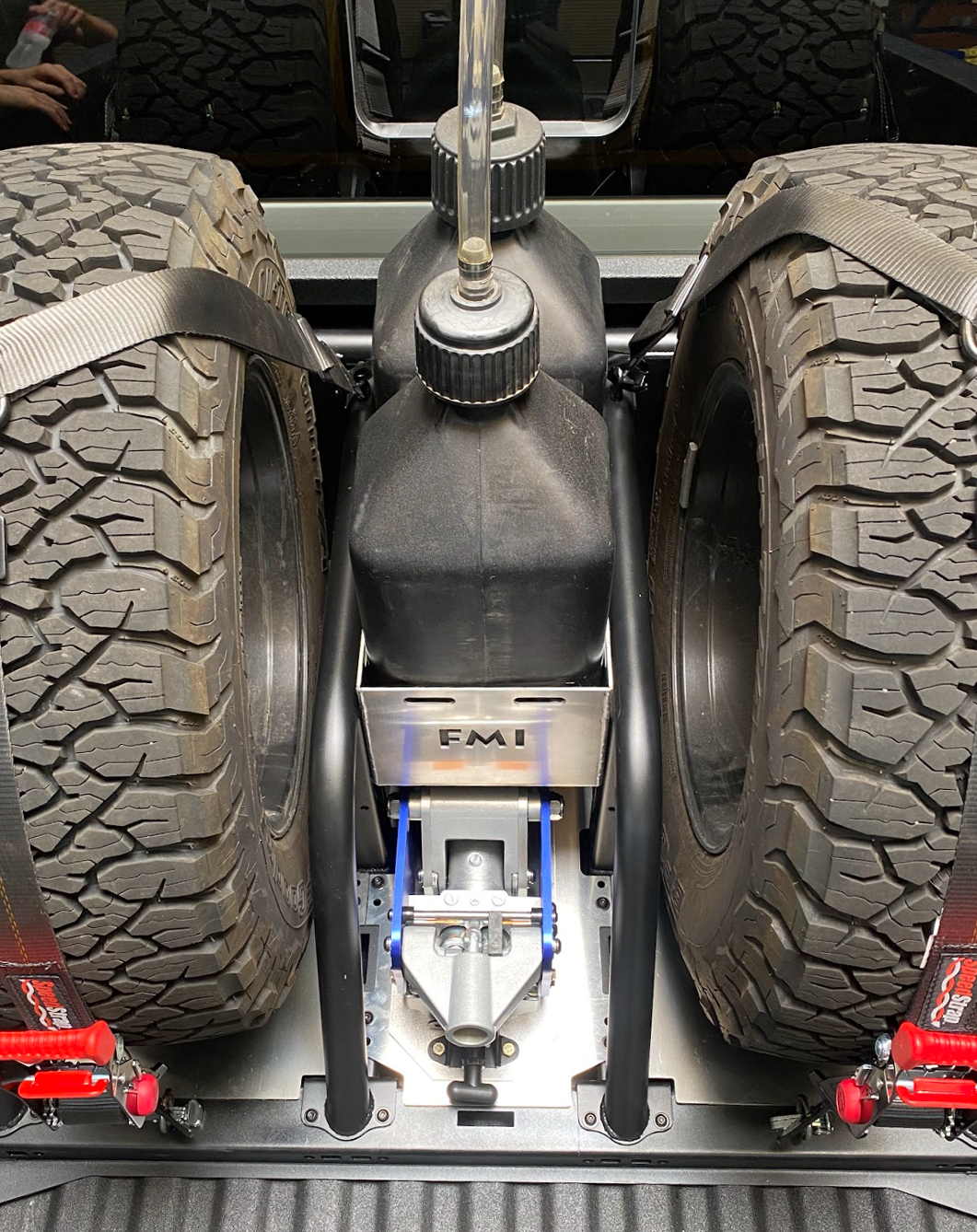 Modular bed organizer for 2024 Ranger and Ranger Raptor, featuring secure storage for tools and gear in the truck bed.