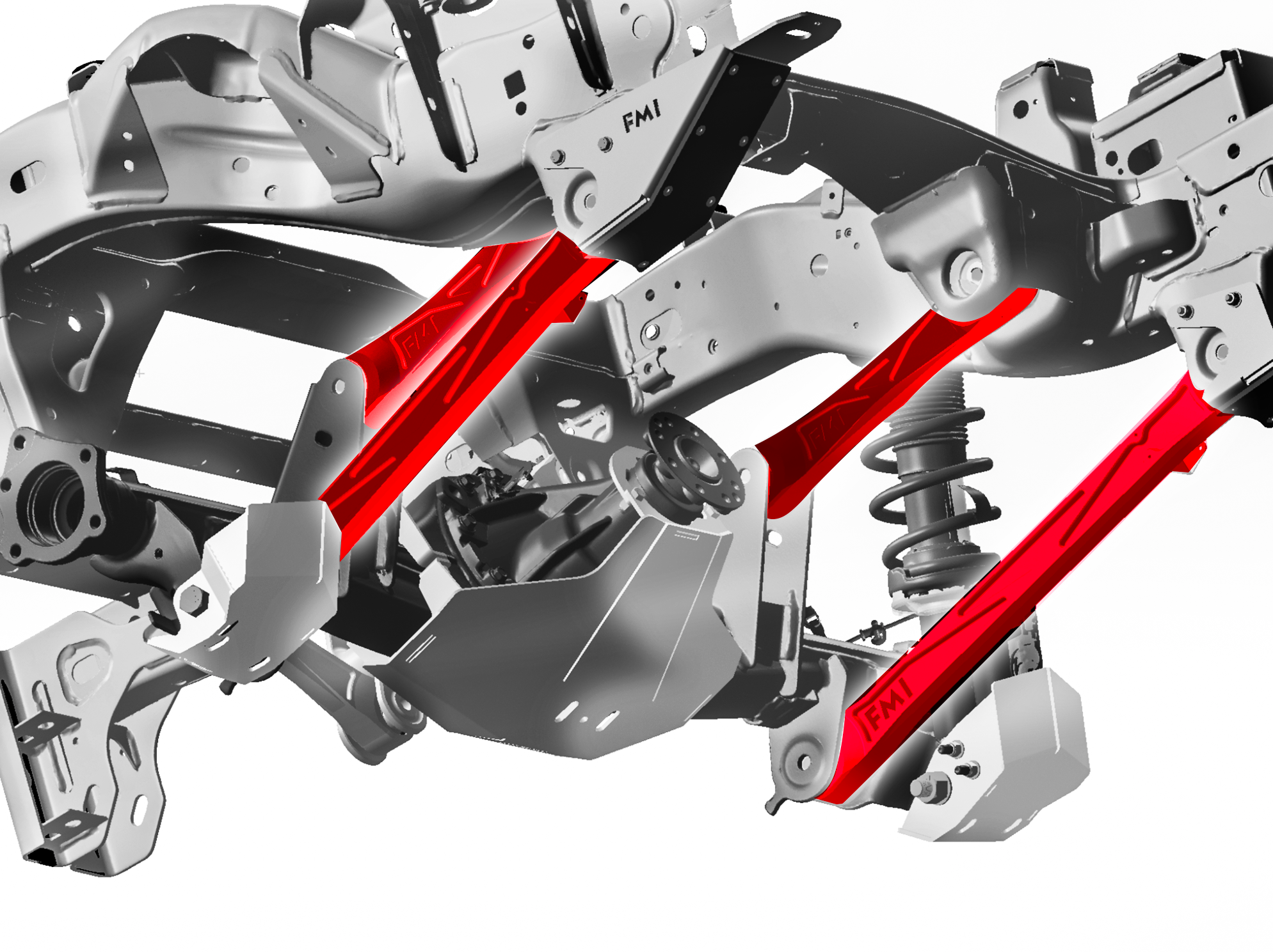 2024 Ranger Raptor rear suspension kit featuring billet aluminum arms and Ultra-Flex joints for enhanced performance.