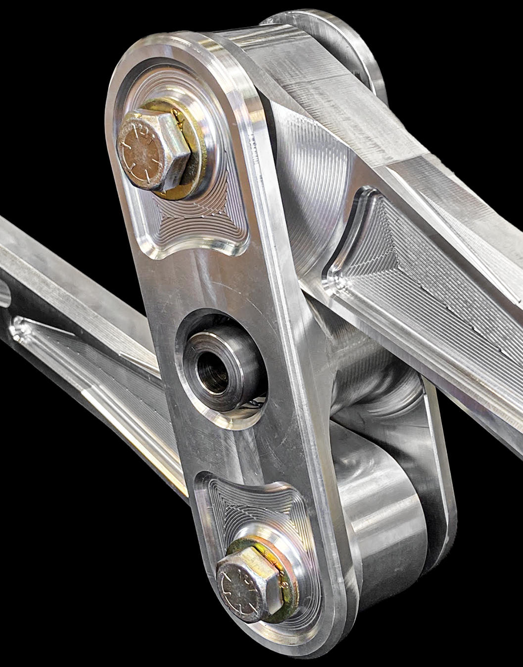 2024 Ranger Raptor billet aluminum rear Watts link kit showcasing precision engineering and durable construction.