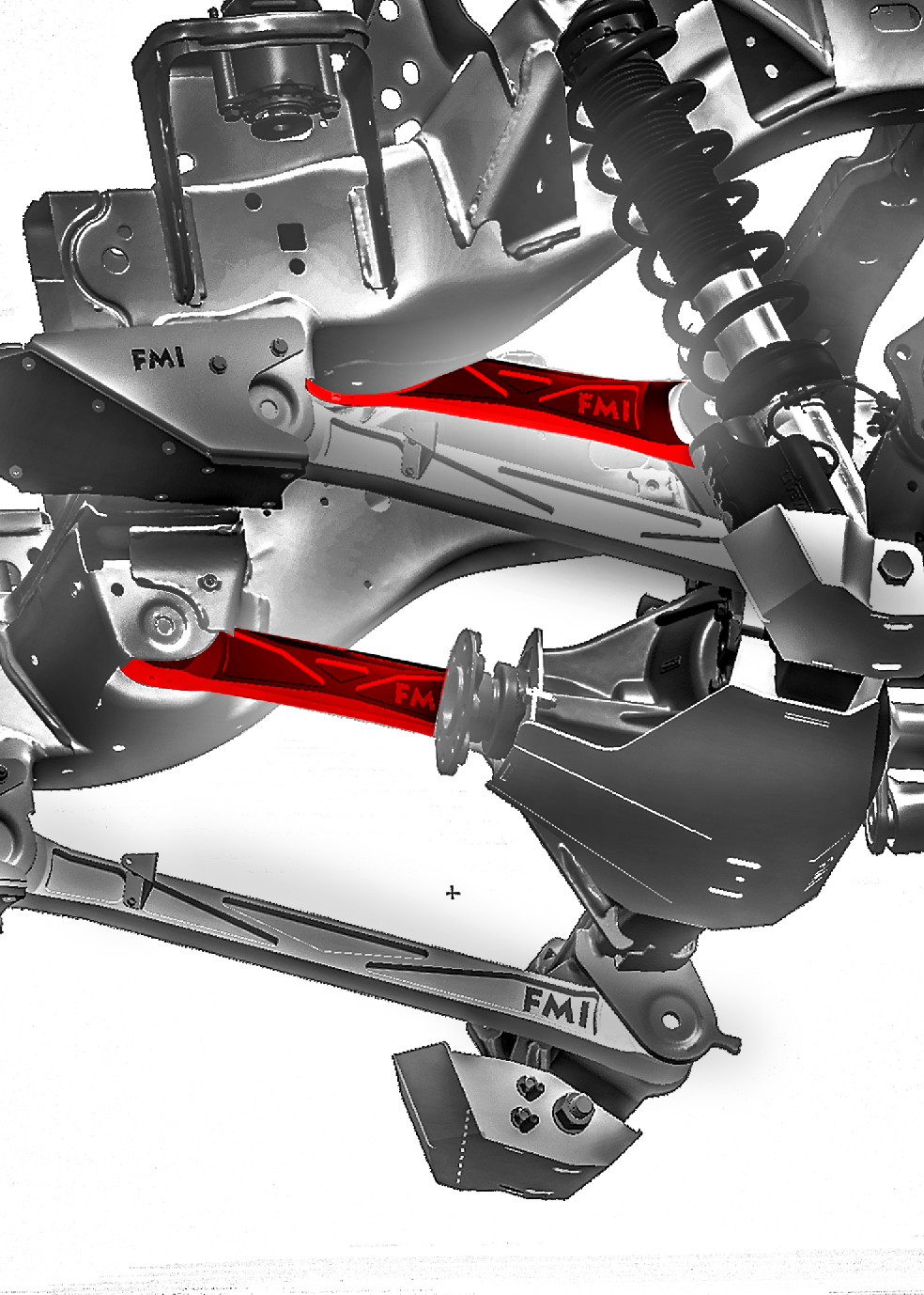 2024 Ranger Raptor rear upper billet aluminum suspension arms featuring ultra-flex joints for enhanced off-road performance.
