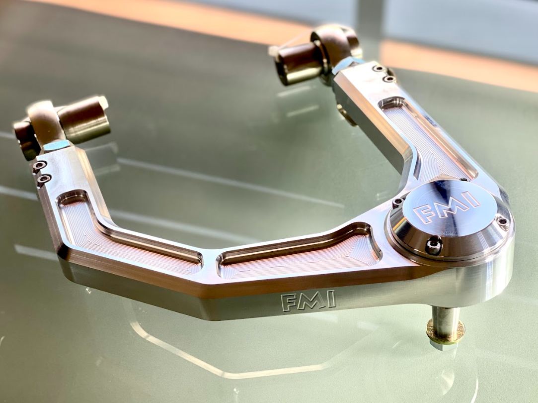 2024 Ranger Raptor billet upper control arm kit designed for stock length, showcasing durable aluminum construction.