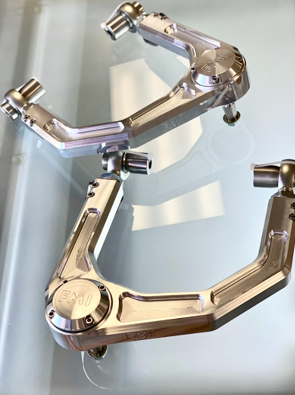 Billet upper control arm kit for 2024 and newer Ranger Raptor, designed for stock length performance and durability.