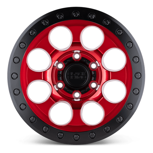 BR RIOT BL 17X8.5 6X135 +0 87 CDY RED BK
