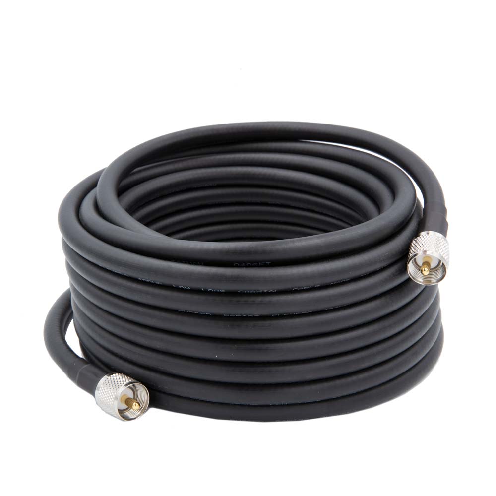 HD Flag Pole Antenna Coax Cable for Base Camp and Base Stations - 25 Foot