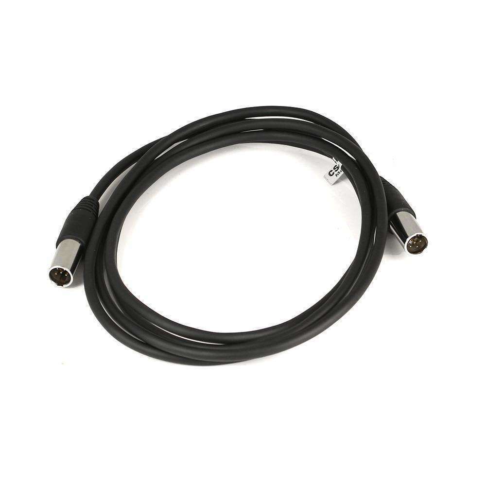 5-pin male to male adapter cable for connecting devices in audio and MIDI applications. Durable and flexible design.