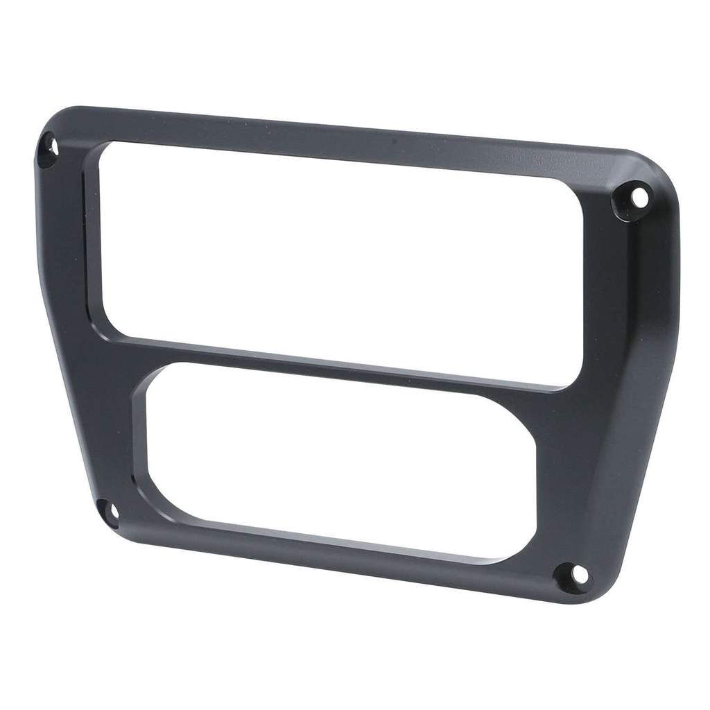 Aluminum bezel for multi mount insert, designed for durability and a sleek finish in offroad vehicle installations.