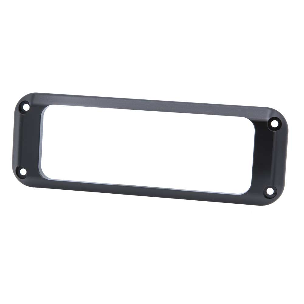 Billet dress up bezel for RDM-DB radio mount insert, designed for a sleek and durable finish in offroad vehicles.