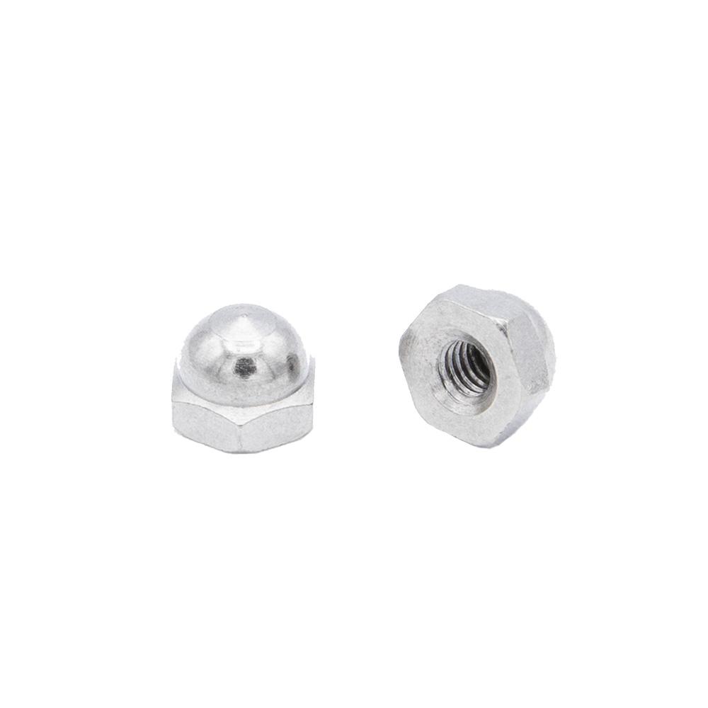 Cap nut for BTH headset, featuring a rounded top and hexagonal base for secure attachment and durability.