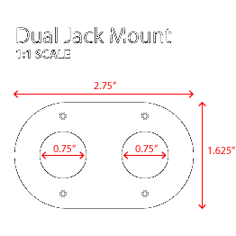 Dual Headset / Helmet Jack Flush Mount - STX Stereo