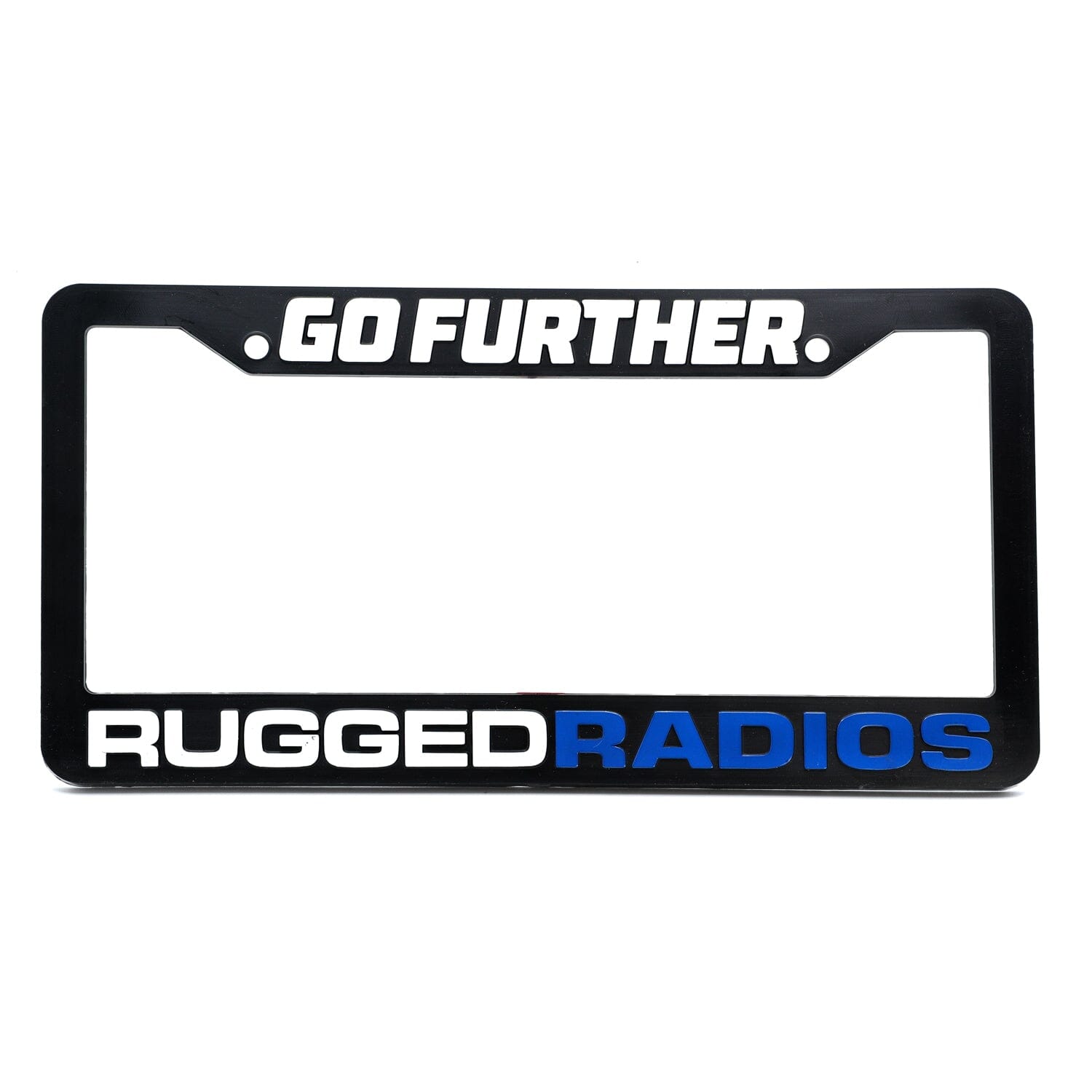 Go Further Rugged Radios License Plate Frames for Cars Trucks and Motorcycles - Cars and Trucks