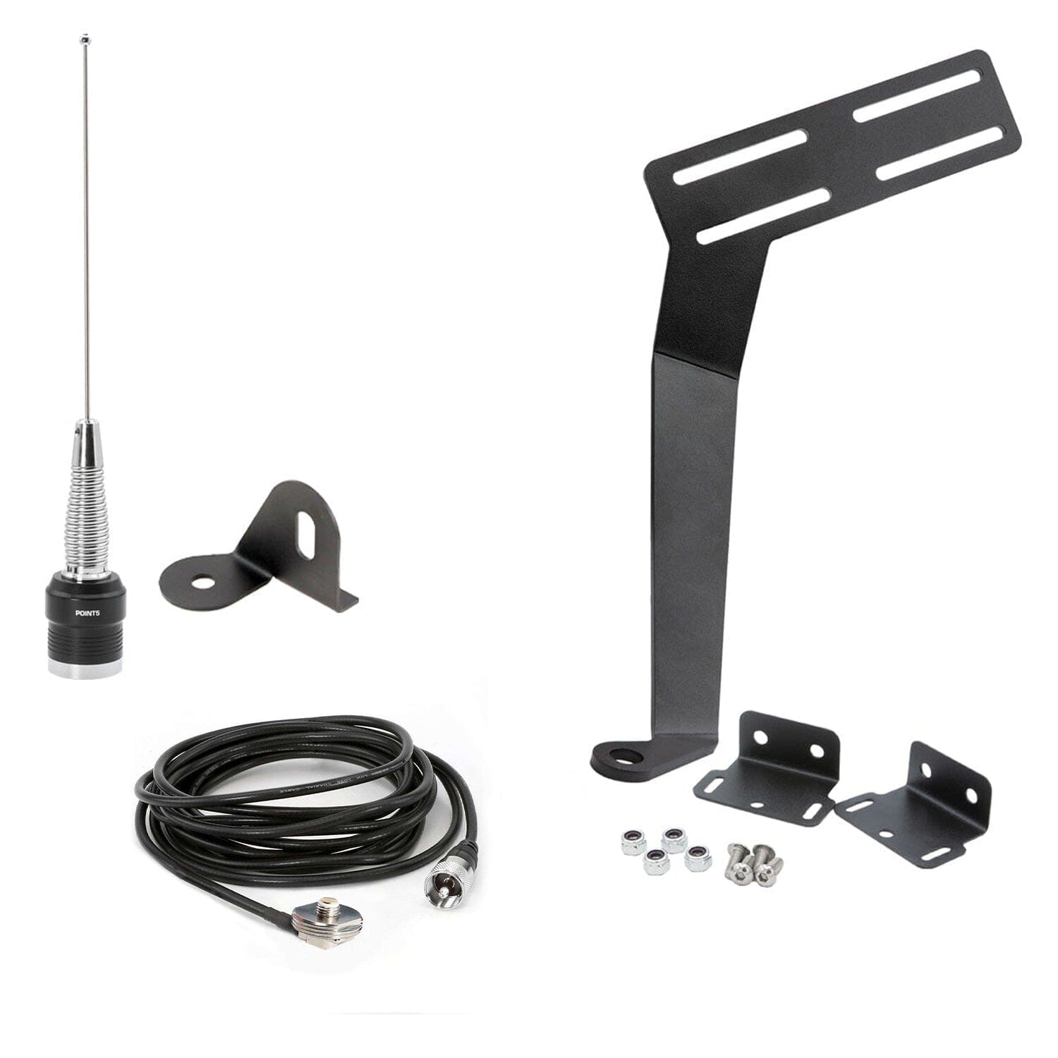 Jeep Wrangler TJ LJ JK JKU and Rubicon Two-Way GMRS Mobile Radio Kit - JK 2-Door (07-10) and JKU 4-Door (07-19) / GMR25 Waterproof