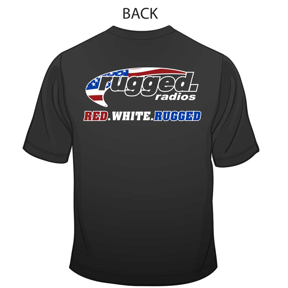 Rugged Radios AMERICAN FLAG T-Shirt - Black - Small