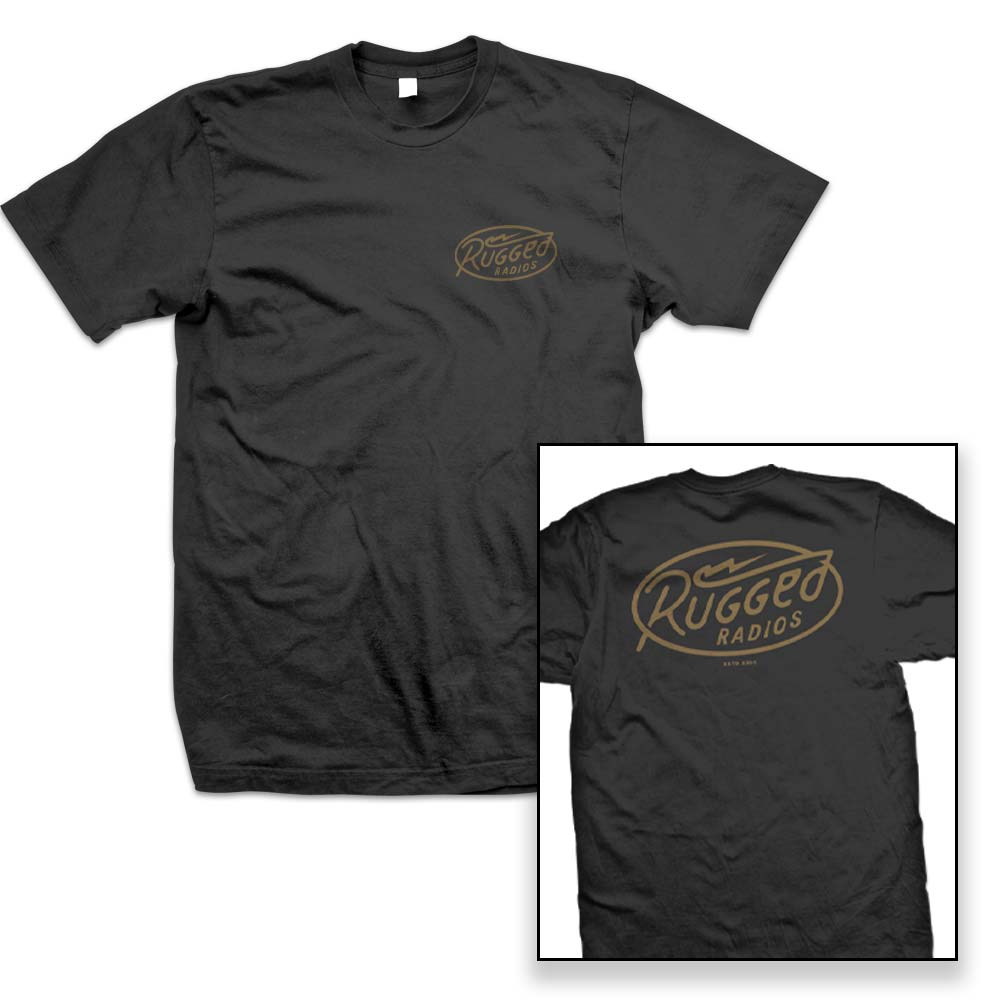 Rugged Radios BOLT T-Shirt - Black - XXL
