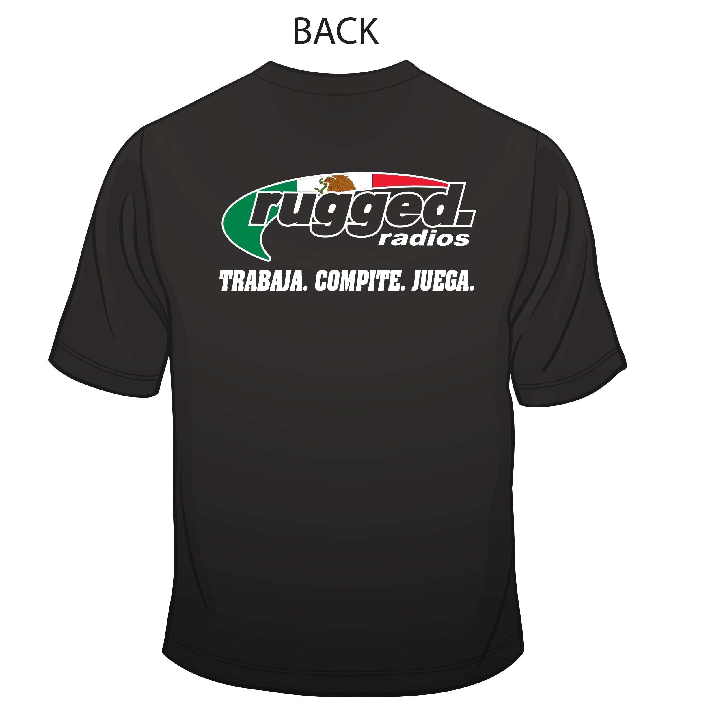 Rugged Radios MEXICAN FLAG T-Shirt - Black - Large