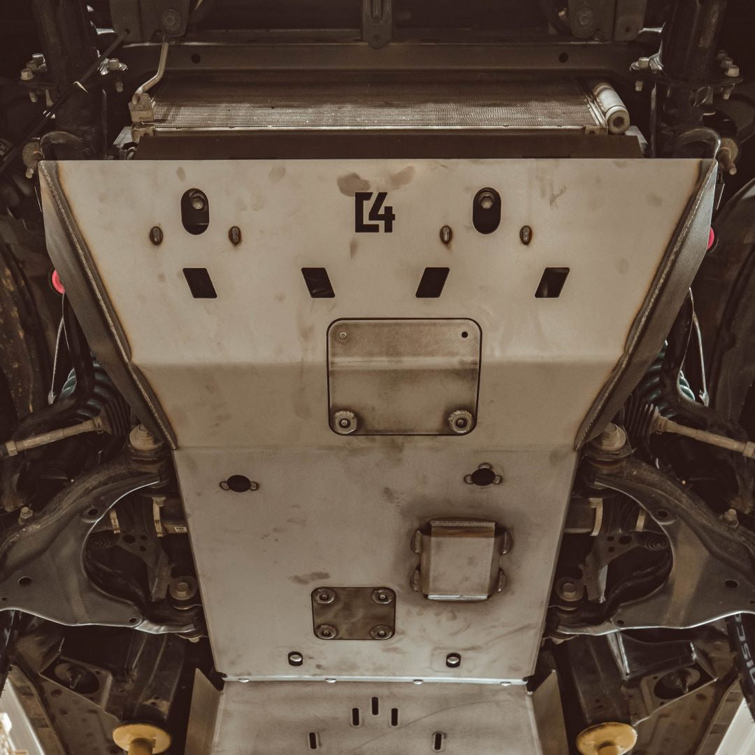 Durable 4Runner front skid plate designed for 5th Gen models (2010+) for enhanced undercarriage protection.