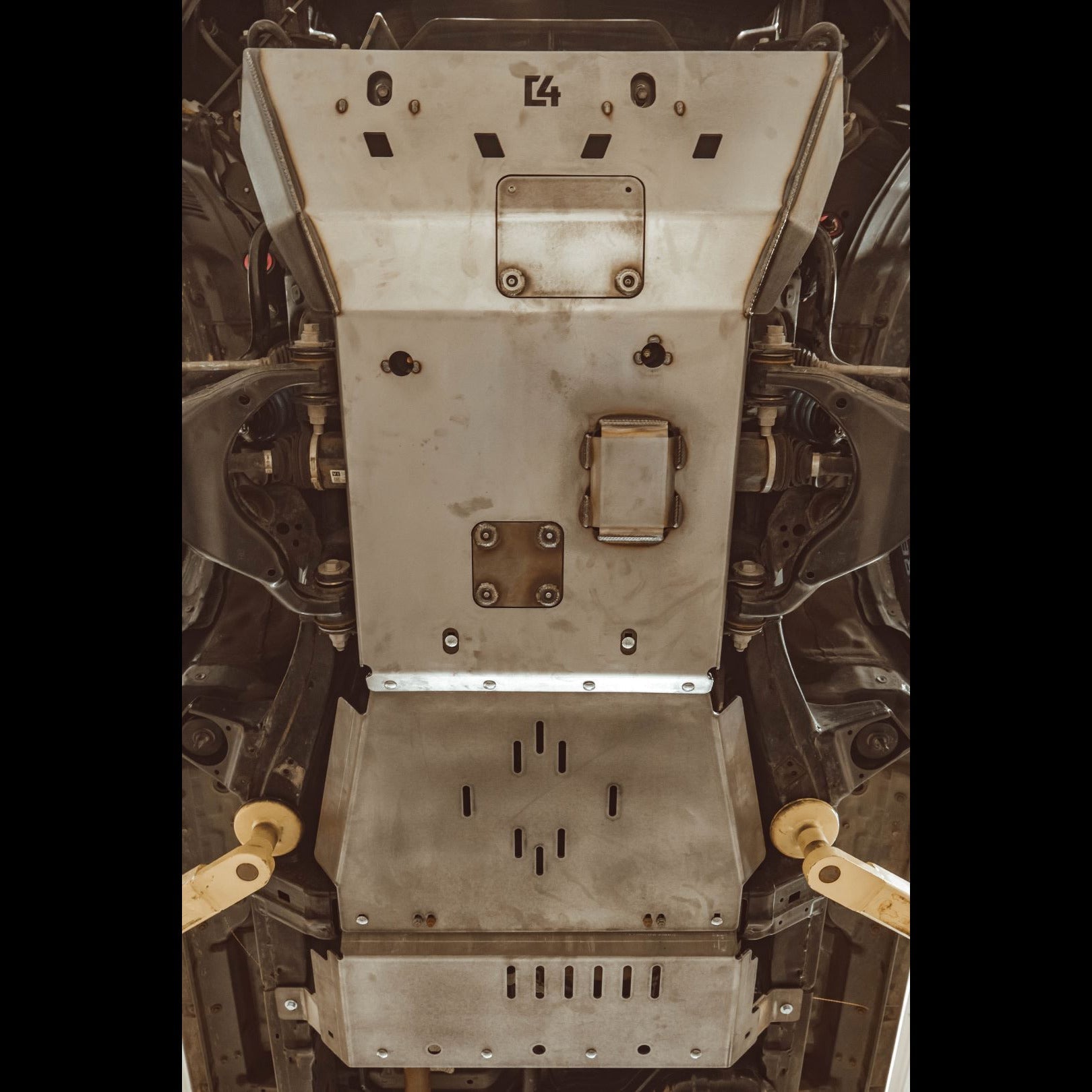 Durable full skid plates for 2010+ 5th Gen 4Runner, designed for off-road protection and performance enhancement.