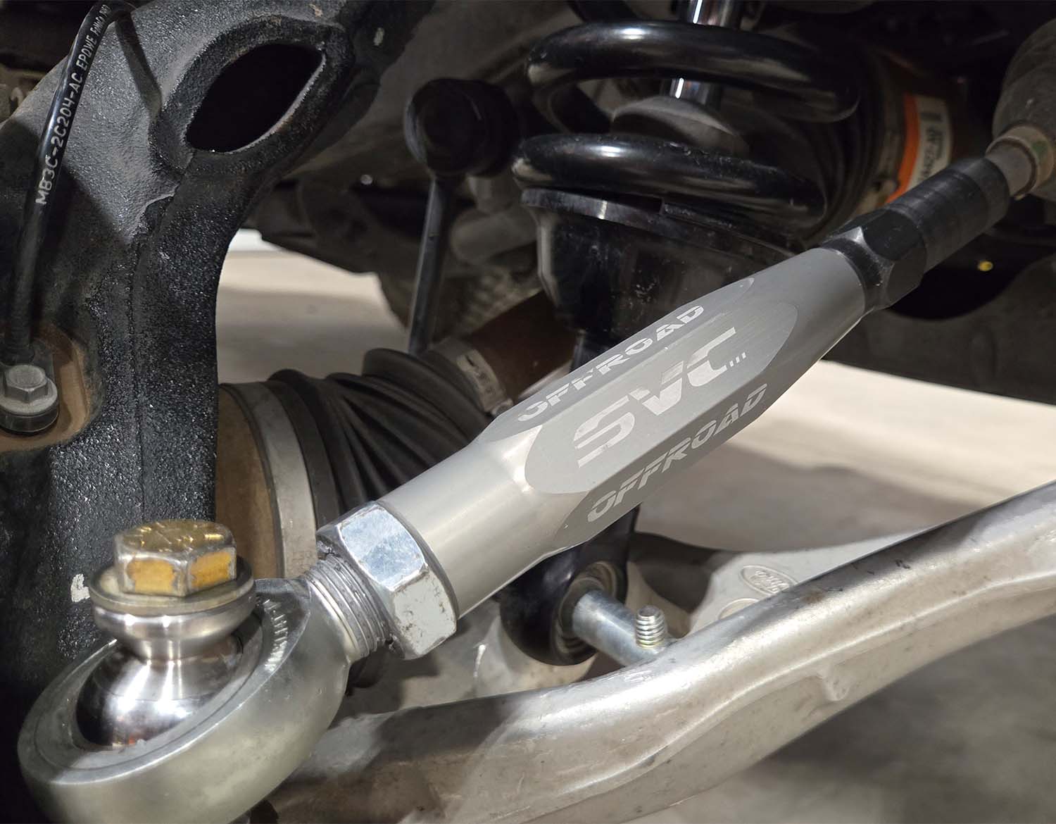 2021+ Bronco tierods showcasing durable construction for enhanced offroad performance and stability.