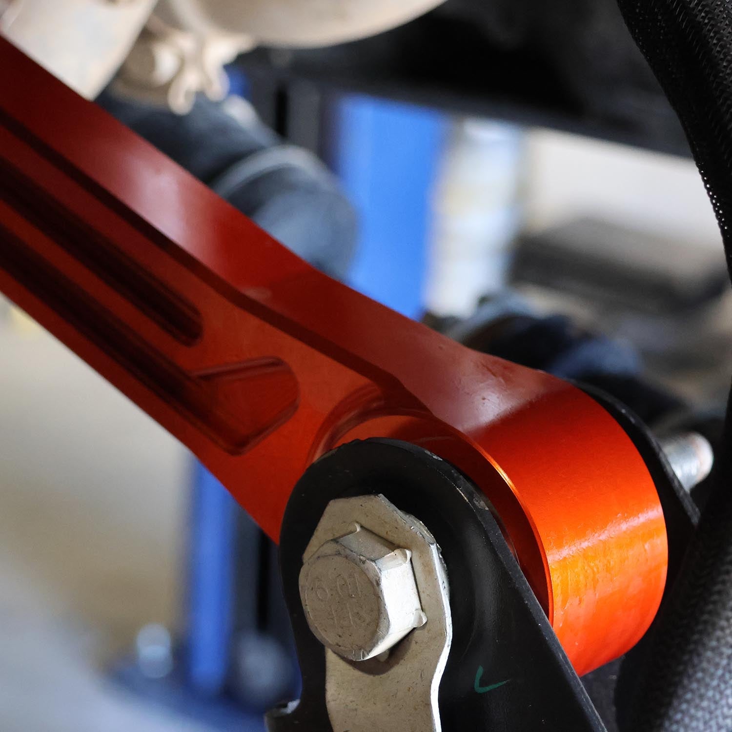 2023+ Bronco Raptor rear billet links showcasing durable construction and precision engineering for enhanced offroad performance.