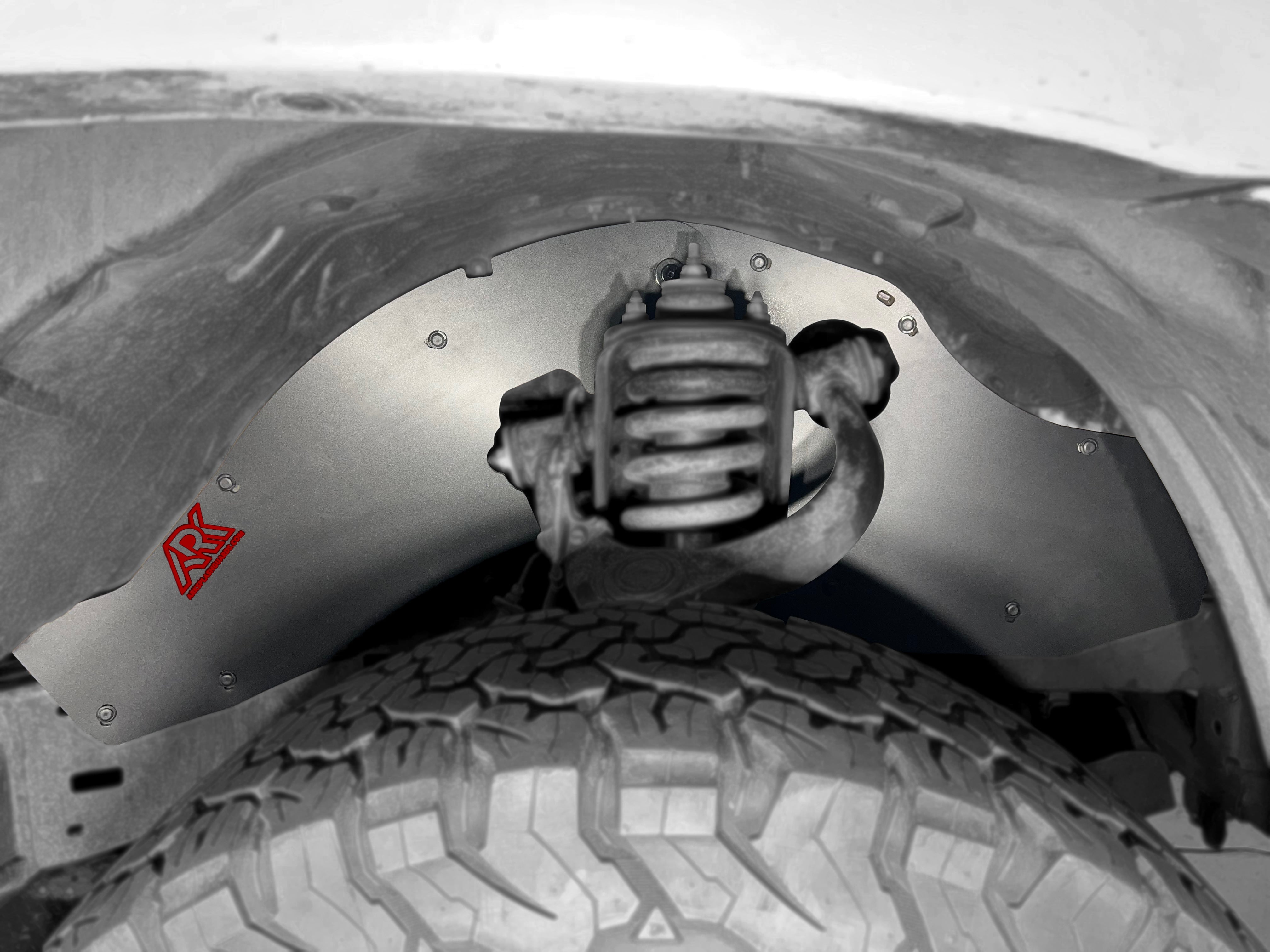TriXpoly splash guards for 2005-2015 Toyota Tacoma, designed for enhanced protection and durability in offroad conditions.