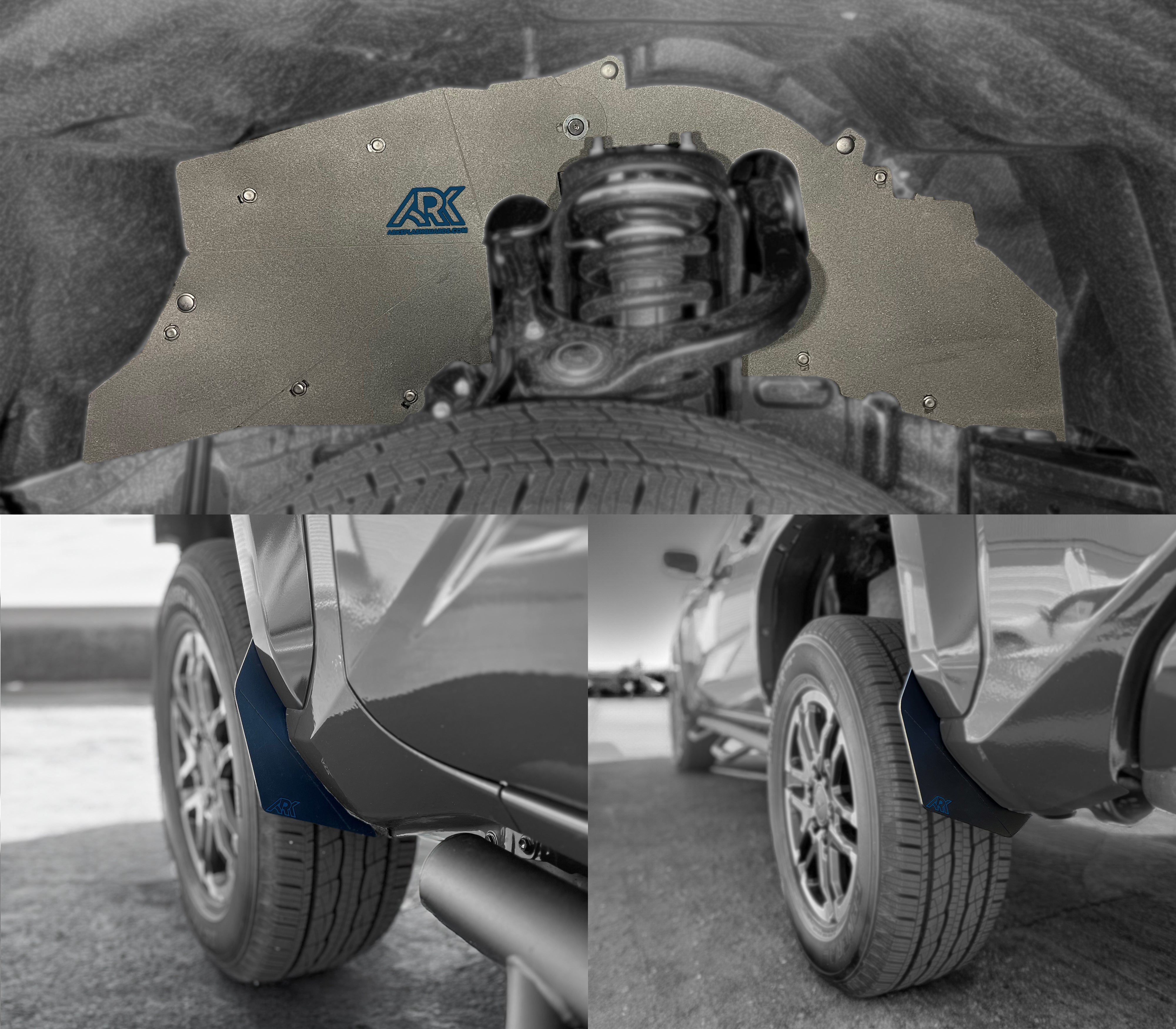 2024+ Toyota Tacoma TriXpoly splash guards and mudflaps, designed for enhanced protection and durability.