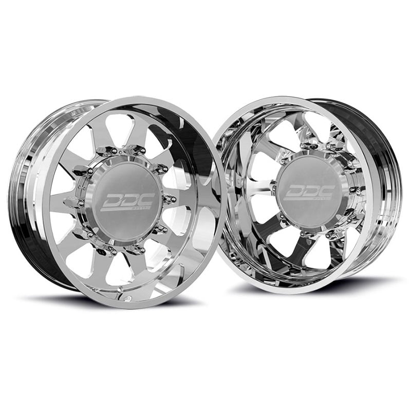 DDC Wheels Forged Polished The Ten 22"x 8.25" Wheel Set for 11-23 GM 3500 Dually