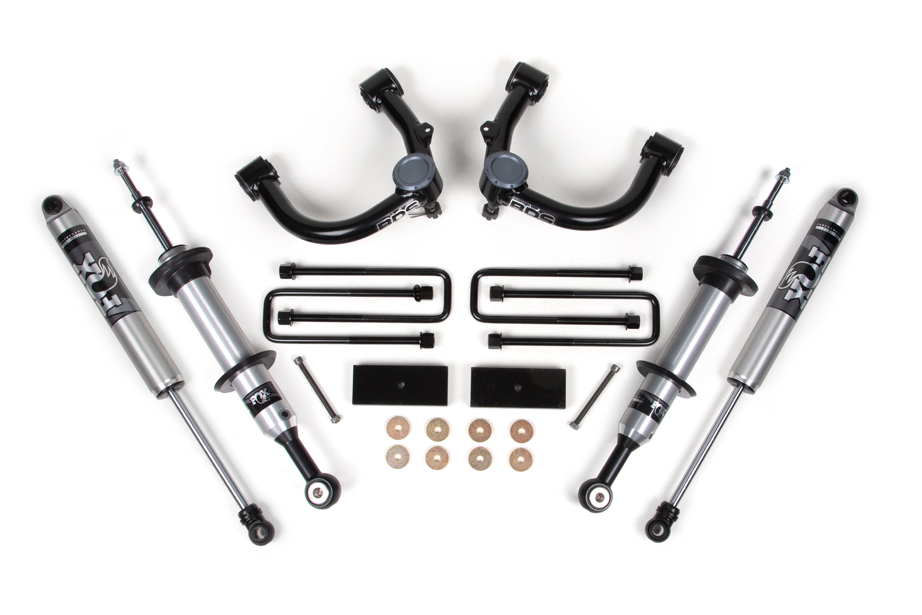 2-inch lift kit with FOX coil-overs and components for Toyota Hilux (2015-2025) for enhanced off-road performance.