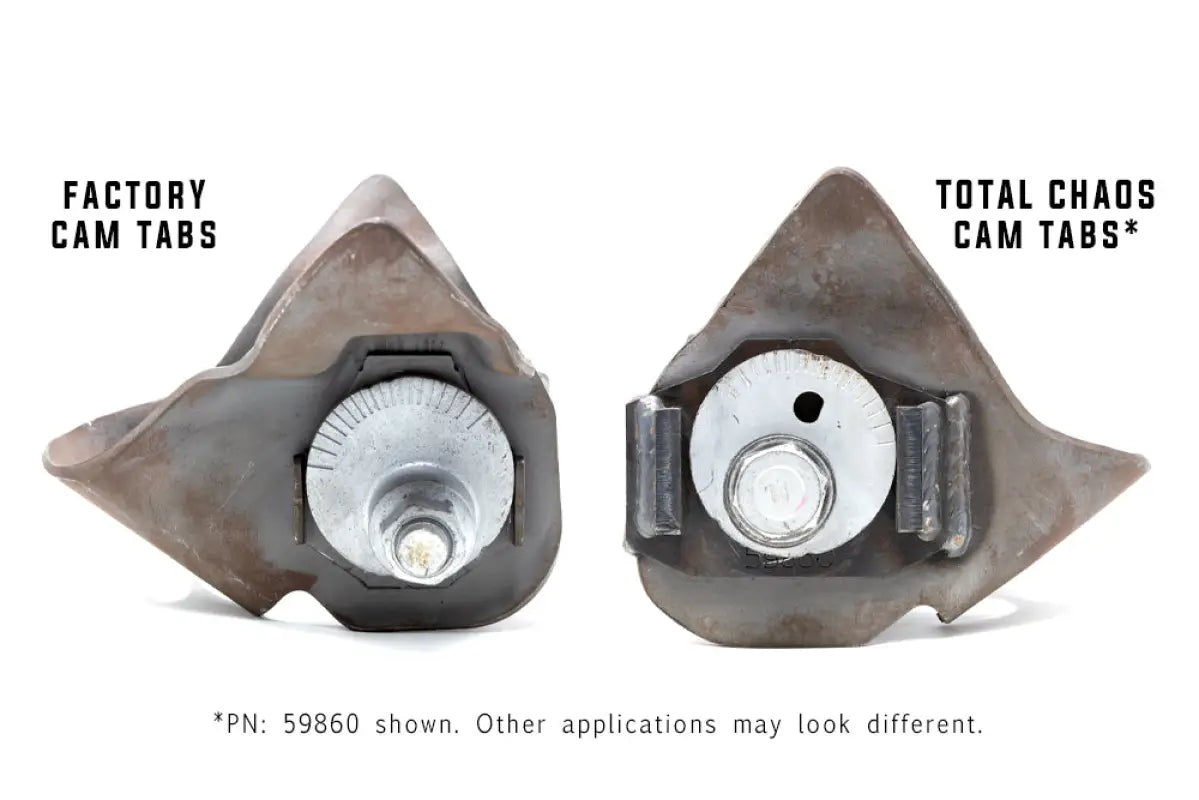 Total Chaos -  LOWER CONTROL ARM CAM TAB GUSSETS For Tacoma (16-23) & 4Runner (10-24)