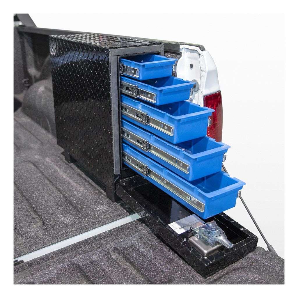 UWS Gloss Black Aluminum 18" Drawer Truck Tool Box Model DS-18-BLK