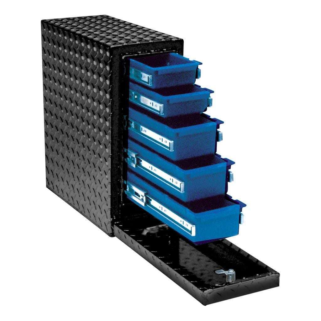 UWS Gloss Black Aluminum 22" Drawer Truck Tool Box Model DS-22-BLK