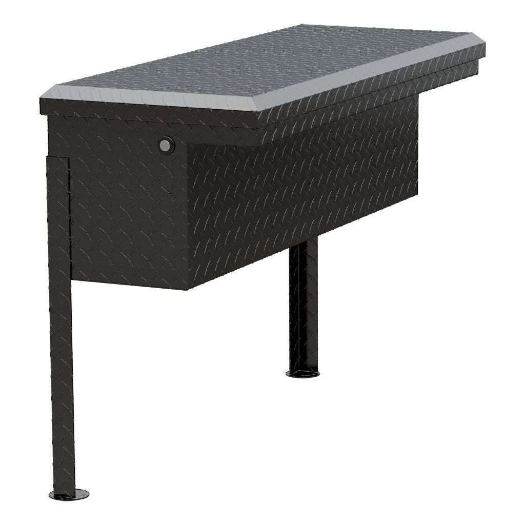 UWS Gloss Black Aluminum 36" Truck Side Tool  Box - Low Profile Model TBSM-36-LP-BLK