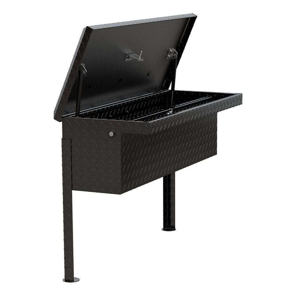 UWS Gloss Black Aluminum 36" Truck Side Tool  Box - Low Profile Model TBSM-36-LP-BLK