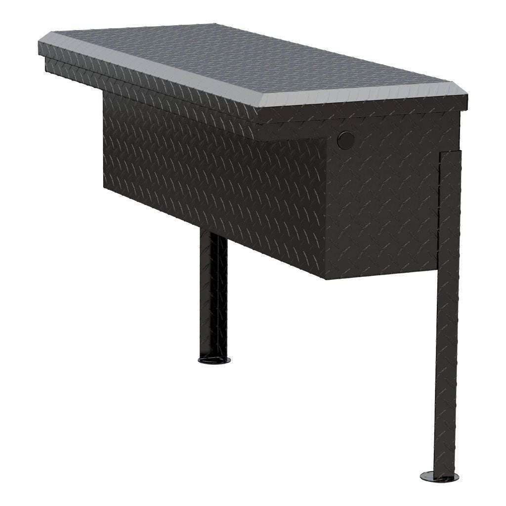 UWS Gloss Black Aluminum 36" Truck Side Tool  Box - Low Profile Model TBSM-36-LP-BLK