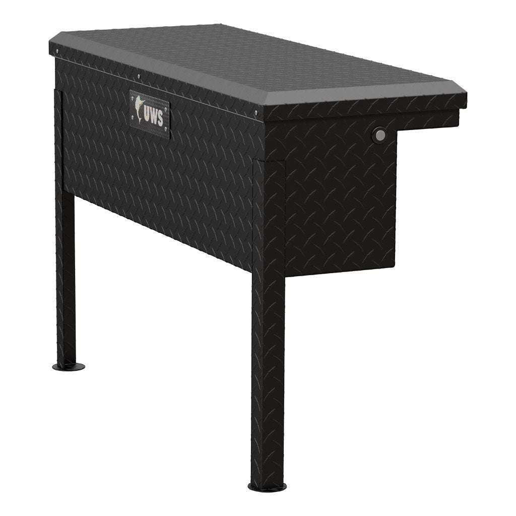 UWS Matte Black Aluminum 36" Truck Side Tool  Box - Low Profile Model TBSM-36-LP-MB