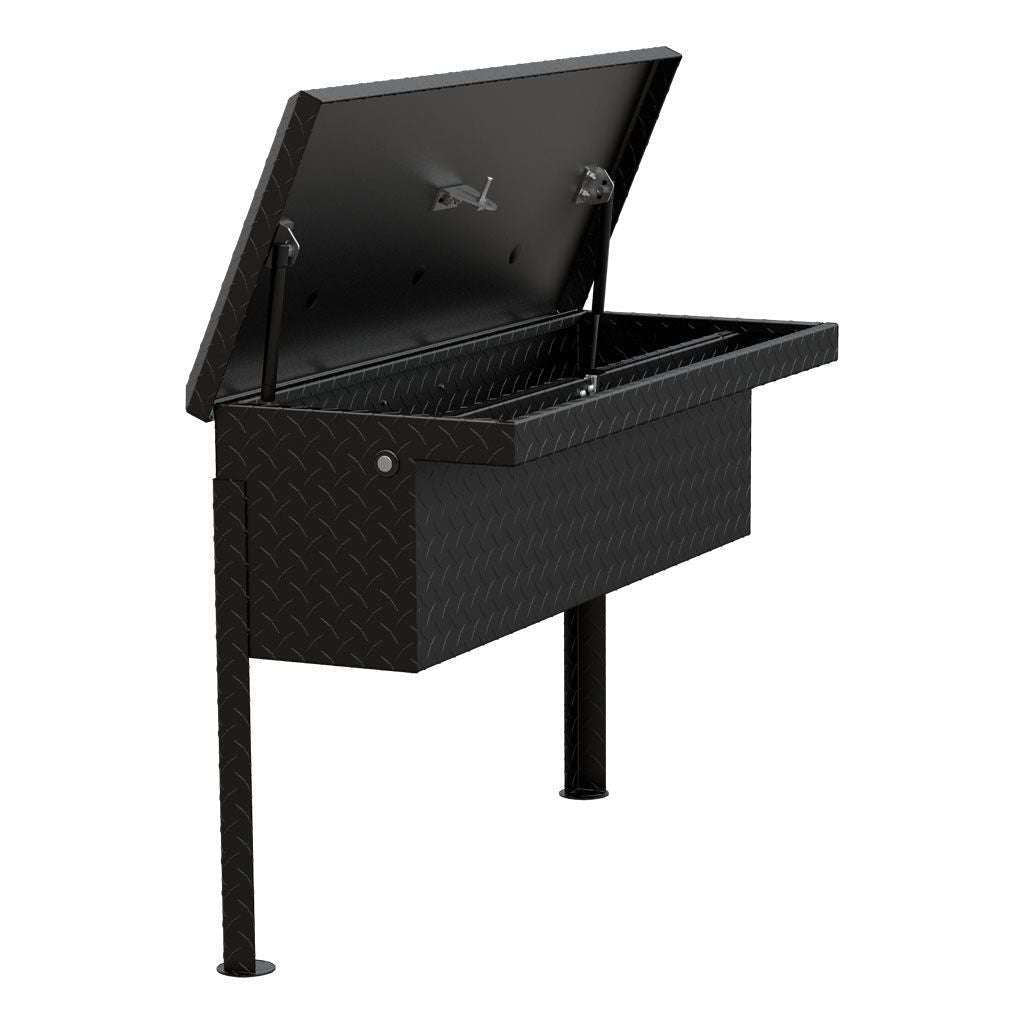 UWS Matte Black Aluminum 36" Truck Side Tool  Box - Low Profile Model TBSM-36-LP-MB