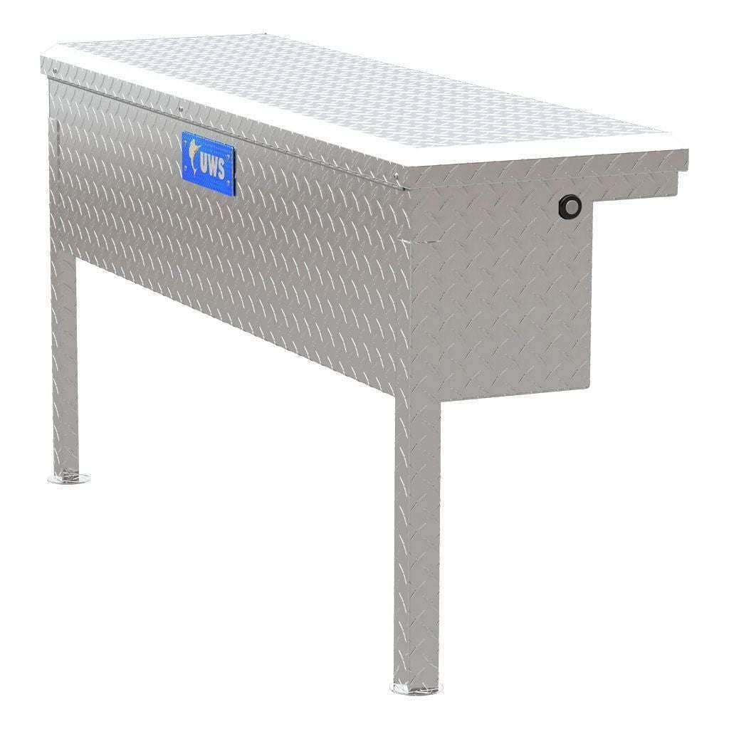 UWS Bright Aluminum 48" Truck Side Tool Box with Low Profile Model TBSM-48-LP