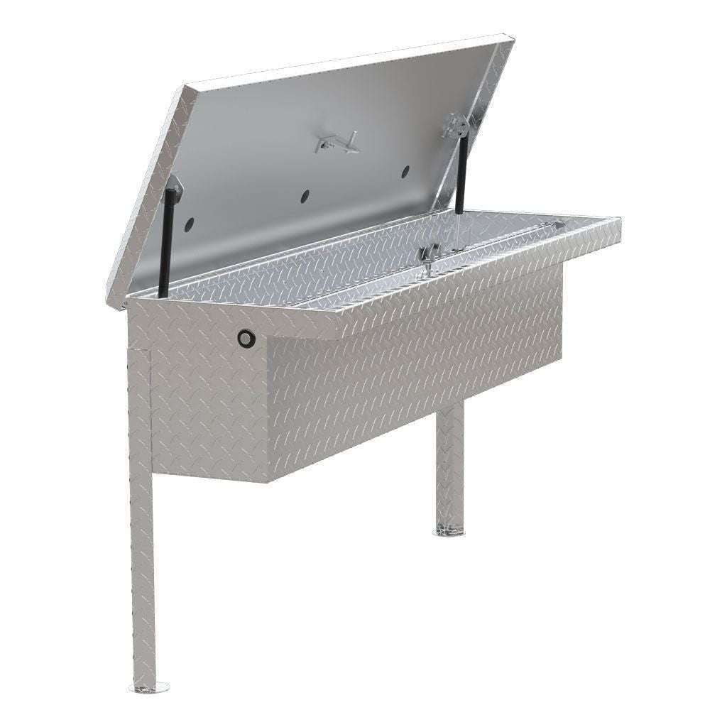 UWS Bright Aluminum 48" Truck Side Tool Box with Low Profile Model TBSM-48-LP