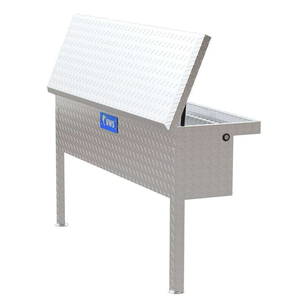 UWS Bright Aluminum 48" Truck Side Tool Box with Low Profile Model TBSM-48-LP