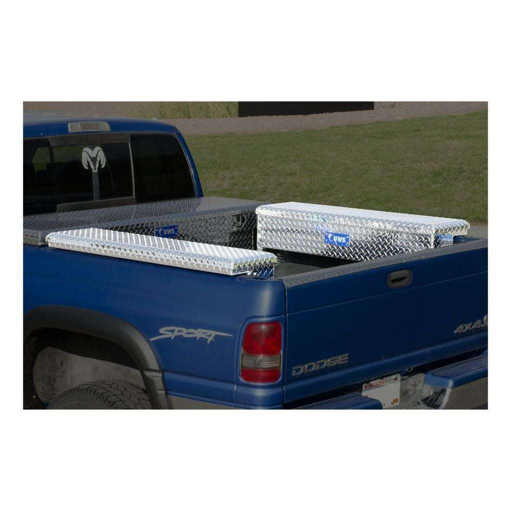 UWS Bright Aluminum 48" Truck Side Tool Box with Low Profile Model TBSM-48-LP